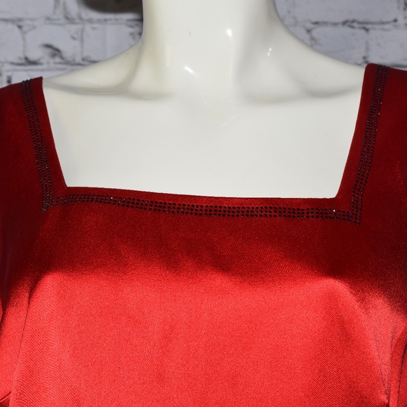 3pc Lourdes Chavez Haute Couture Red Silk Skirt Designer Suit Size S/M NEW!!! - Picture 6 of 15